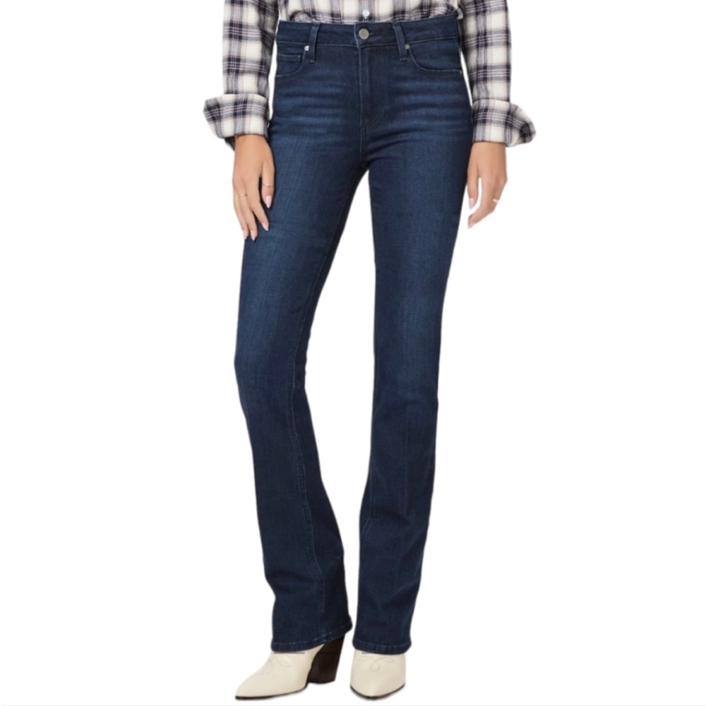 PAIGE Manhattan Bootcut Dark Denim Jeans